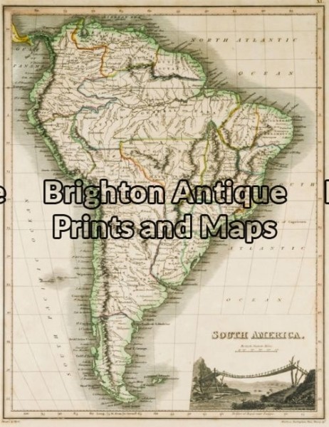 12-193 – South America J Thomson – circa 1820 Hand coloured steel engraving 22cm X 29cm Condition A+