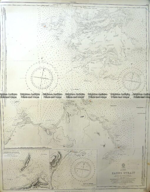 13-95  Tasmania – Navigation Chart of Banks Strait  c.1878 (1921)
