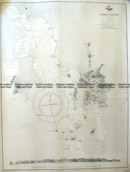 13-96  Tasmania – Navigation Chart of Port Davey  c.1852 (1903)