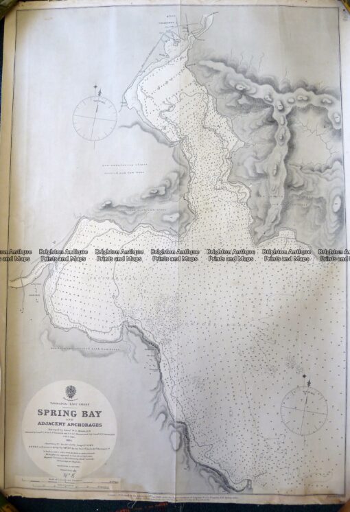 13-97  Tasmania – Navigation Chart – Spring Bay  c.1885