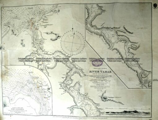 13-98  Tasmania – Navigation Chart – River Tamar  c.1881 (1897)