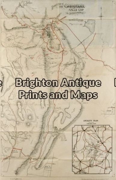 14-207 – Victoria – Grampians District Department of Lands & Survey Photo-lithography 43cm X 67cm Condition A+