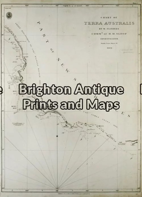 14-210 - Victoria - Portland district Admiralty Chart - circa 1835 Steel engraving 46cm X 63cm Condition A+