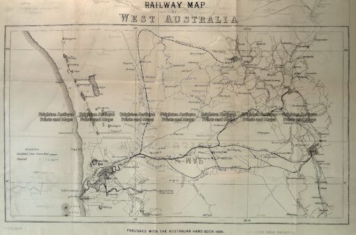 15-109  Western Australia – Railway map  c.1886