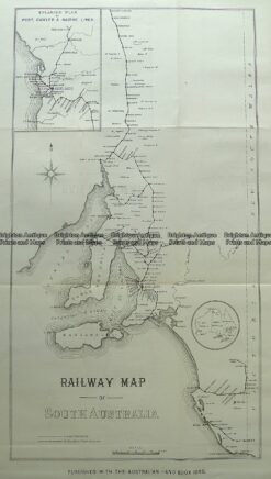 15-118  South Australia Railway Map  c.1885
