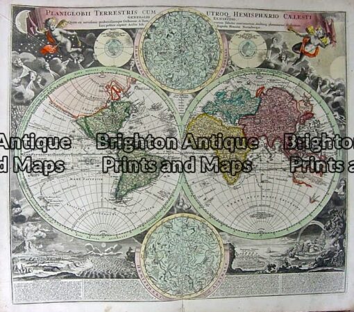 16-223 – World – Planiglobii Terrastris Homann – circa 1720