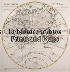 16-251 -Hemisphere Orienta l (Eastern Hemisphere) Delisle/Buache - circa 1760 Outline colour copperplate engraving 50 cm diameter Condition A+
