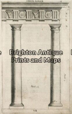 17-253 - Architecture Anon - circa 1650 Copperplate engraving 20cm X 33cm Condition A+