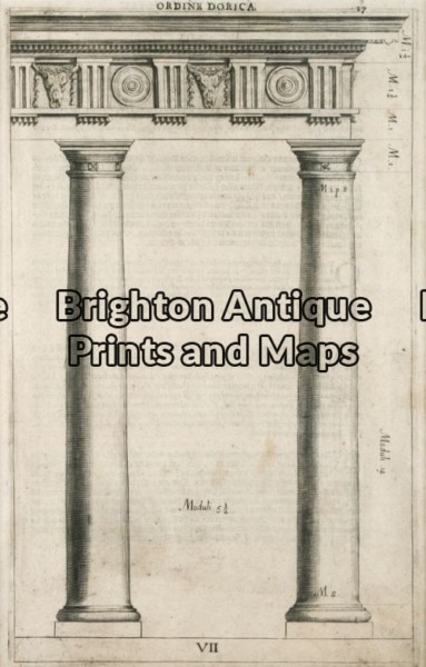 17-253 – Architecture Anon – circa 1650 Copperplate engraving 20cm X 33cm Condition A+