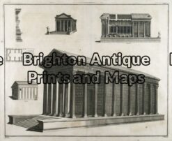 17-261 - Architecture - Roman Mont Faucon Copperplate engraving 42cm X 33cm Condition A-