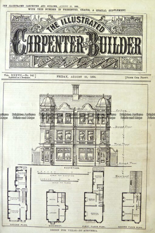 17-265  Architecture – Floor plan  c.1895