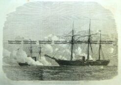 2-005  Civil War - Fight between the Alabama and Kearsarge c.1864