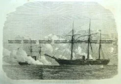 2-005  Civil War - Fight between the Alabama and Kearsarge c.1864