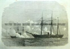2-005  Civil War - Fight between the Alabama and Kearsarge c.1864