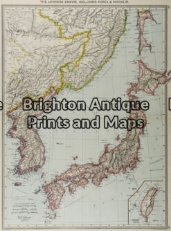 2-119 - Asia - Japan G Philip - circa 1905 Chromolithograph 35cm X 48cm Condition A+
