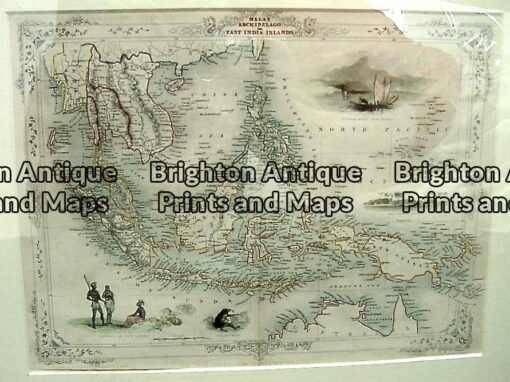 2-157  Tallis map of Indonesia and S. E. Asia