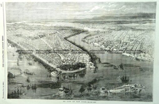 22 001 – New York City panorama c.1855