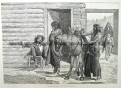 22-003  Indians at a trader's hut  c.1876