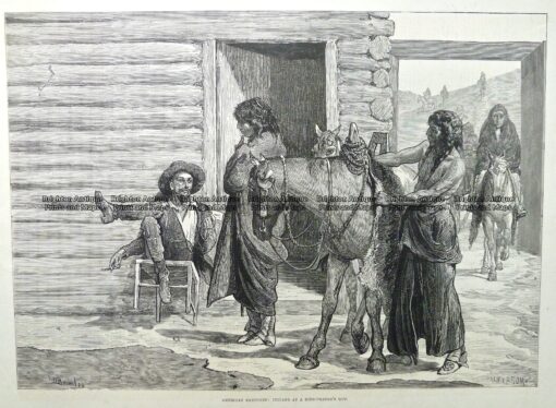 22-003  Indians at a trader’s hut  c.1876