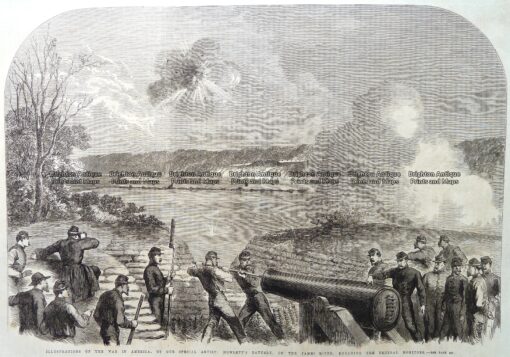 22-004  Civil War- Howlett’s Battery on James River c.1864