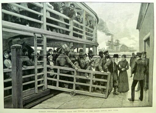 22-016  Russian emigrants landing in New York  c.1892