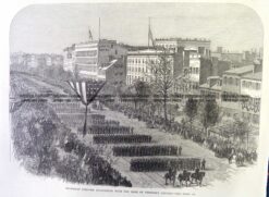 22-023  President Lincoln - funeral procession in Washington c.1865