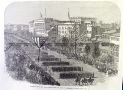 22-023  President Lincoln - funeral procession in Washington c.1865