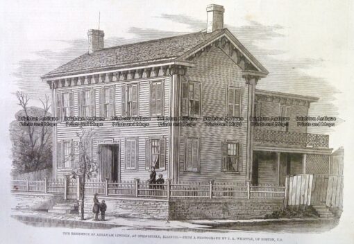 22-025  Lincoln – residence in Springfield Illinois c.1860