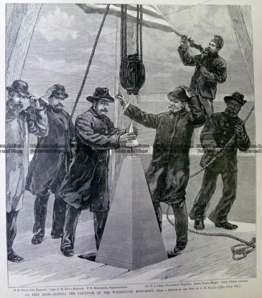 22-032  Capstone of the Washington monument  c.1884