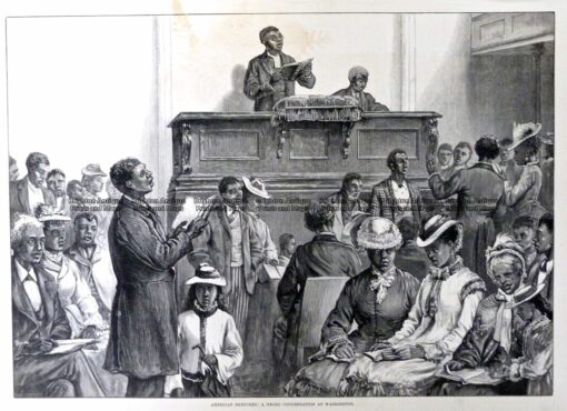 22-033  Negro congregation at Washington c.1876