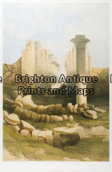 22-421 – Karnak David Roberts – circa 1842-1848 Hand coloured lithograph 33cm X 49cm Condition A+