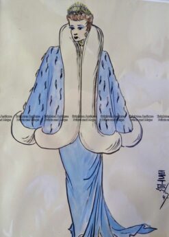 23-281  Fashion - Original pen and ink sketch c.1947