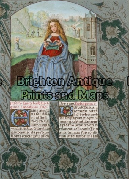 23-293 – Decorative – Illuminated Anon – circa 1870 Chromolithograph 14cm X 22cm Condition A+