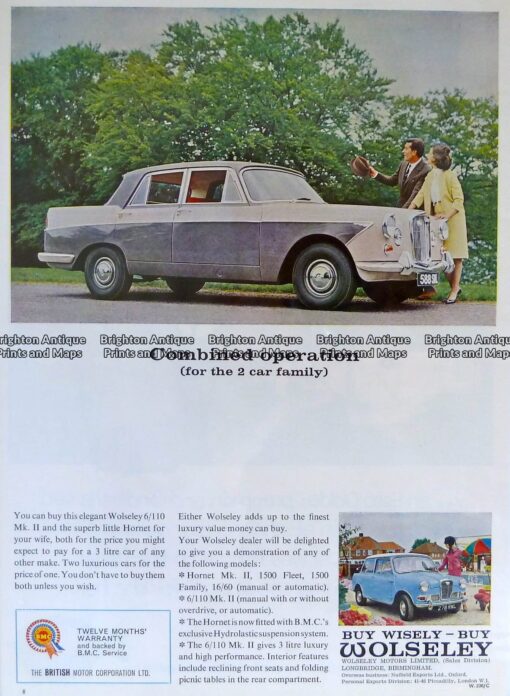 23-311 Wolseley car advertisement c.1959