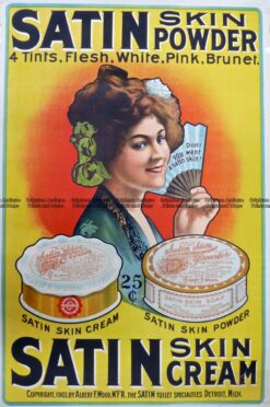 23-336  Poster for Satin Skin Powder by Albert Wood c.1903