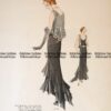 23-816  Fashion evening gown from 1930's Les Grands Modeles