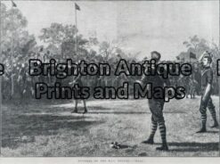 26-637 - Football (Australian Rules) Anon - circa 1881 Wood engraving 30cm X 21cm Condition A+