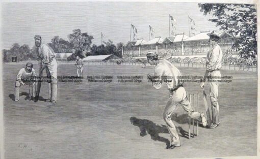 26-653  Cricket at MCG Melbourne  c.1879
