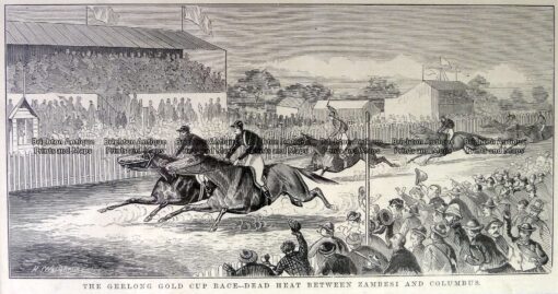26-654  Racing at Geelong  c. 1882