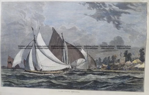 26-657  Yachting on Lake Colac  c.1880