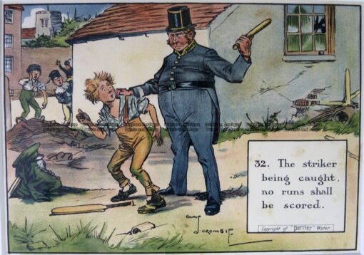 26-664  Cricket humour by Crombie sponsored by Perrier  c.1906
