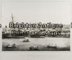 27-433 - Troedel - Queens Wharf Charles Troedel - circa 1864 Tinted lithograph 36cm X 27cm Condition A+