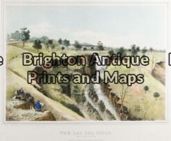 27-436 - Troedel - Lal Lal Falls Charles Troedel - circa 1864 Hand coloured tinted lithograph 36cm X 27cm Condition A+