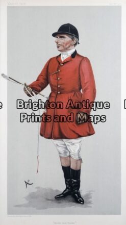 28-340 - Vanity Fair - Fox Hunting Anon - circa 1903 Chromolithograph 19cm X 35cm Condition A+
