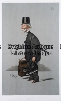 28-346 - Vanity Fair - Marquis of Clanricarde (ice skating) Spy - circa 1900 Chromolithograph 20cm X 32cm Condition A+