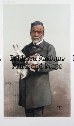 28-348 - Vanity Fair - Louis Pasteur Anon - circa 1887 Chromolithograph 19cm X 32cm Condition A+