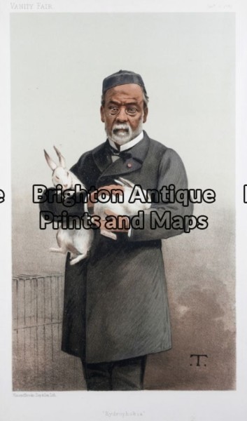 28-348 – Vanity Fair – Louis Pasteur Anon – circa 1887 Chromolithograph 19cm X 32cm Condition A+