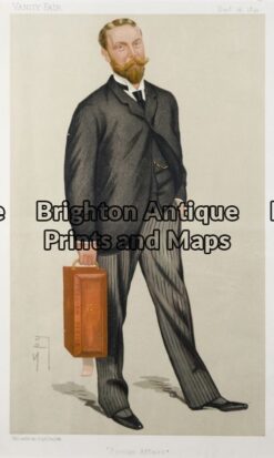 28-351 - Vanity Fair - James Lowther Spy - circa 1891 Chromolithograph 19cm X 32cm Condition A+