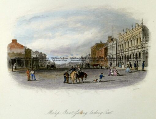 29-111  Geelong – Malop St looking East by S. T. Gill c.1857