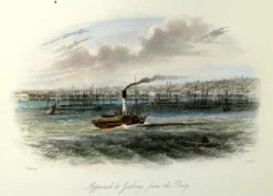 29-112  Geelong - Approach from the Bay by S. T. Gill c.1857